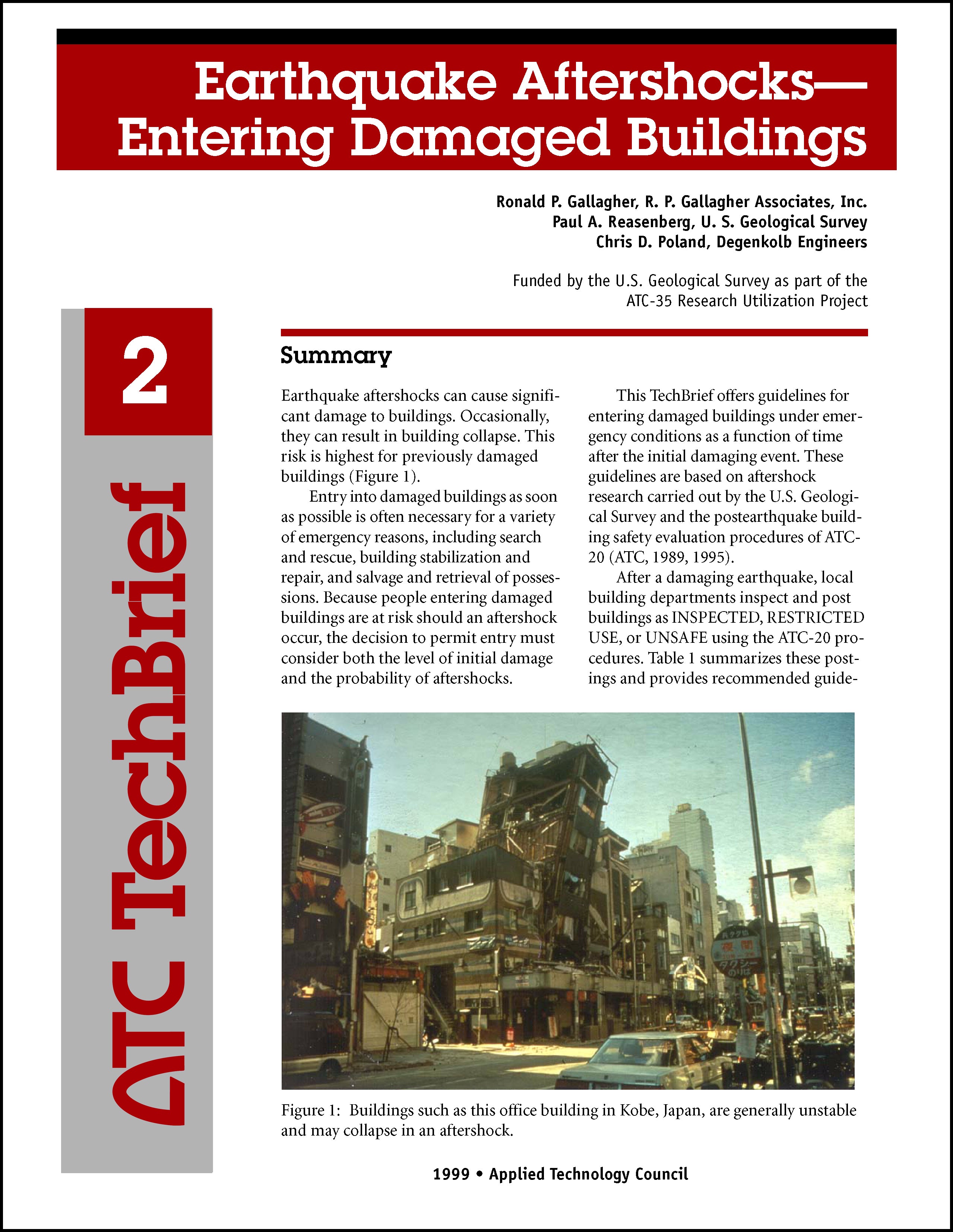 Earthquake Aftershocks - Entering Damaged Buildings