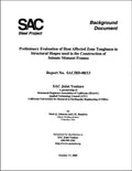 Preliminary Evaluation of Heat Affected Zone Toughness in Structural Shapes used in the Construction of Seismic Moment Frames