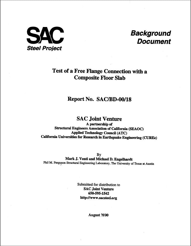 Test of a Free Flange Connection with a Composite Floor Slab