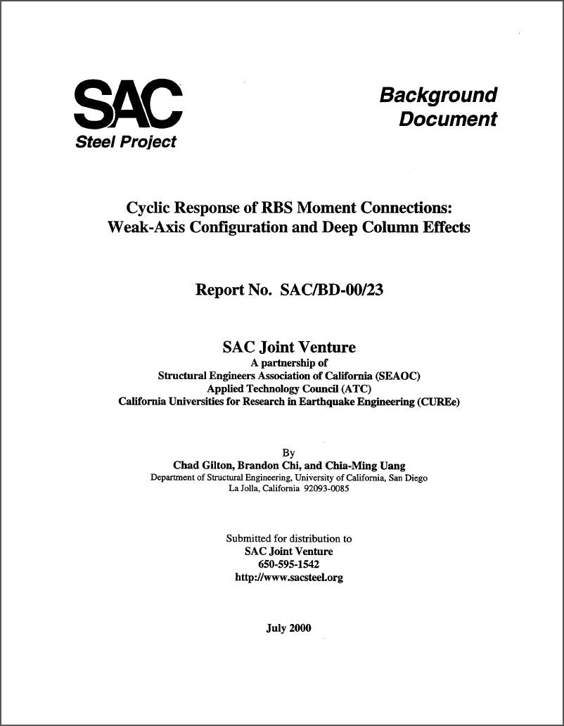 Cyclic Response of RBS Moment Connections: Weak-Axis Configuration and Deep Column Effects