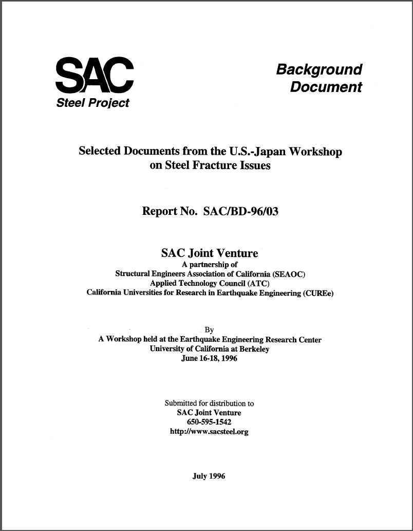 Selected Documents from the U.S.-Japan Workshop on Steel Fracture Issues