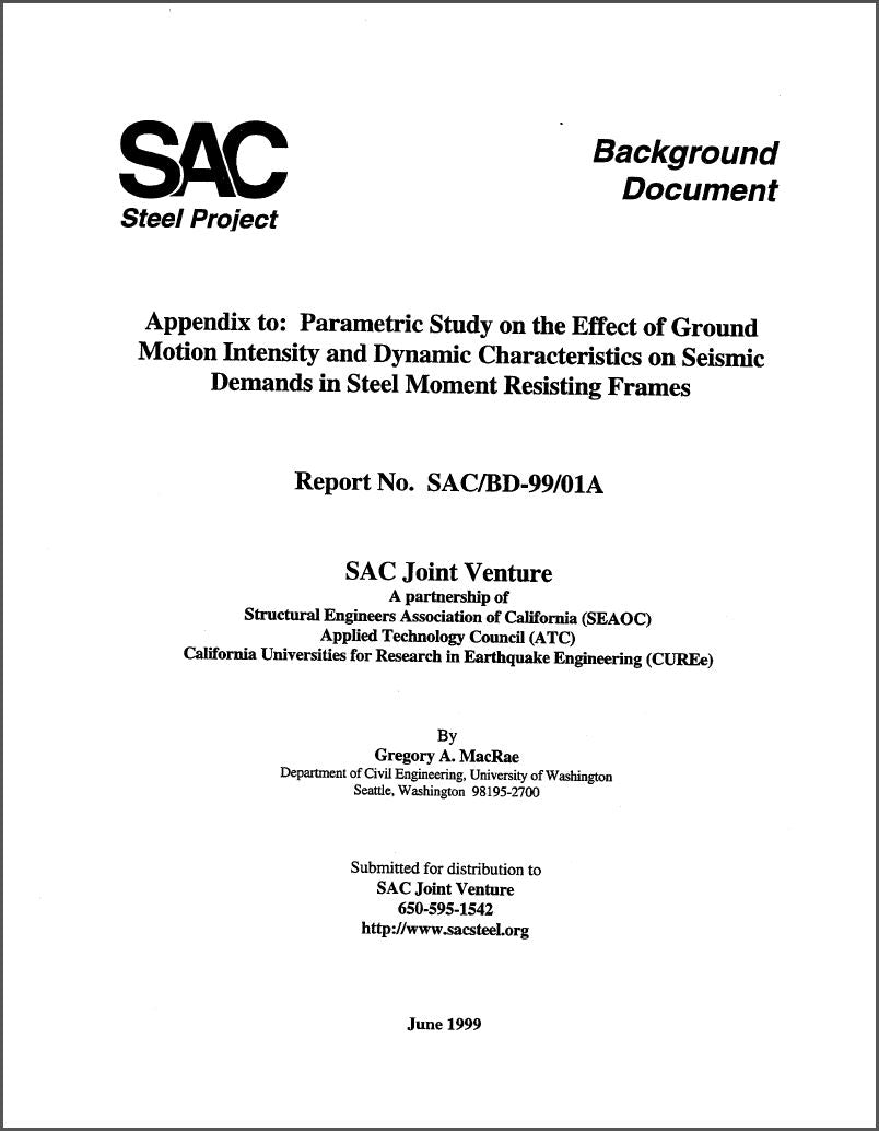 Appendix to: Parametric Study on the Effect of Ground Motion Intensity and Dynamic Characteristics on Seismic Demands in Steel Moment Resisting Frames
