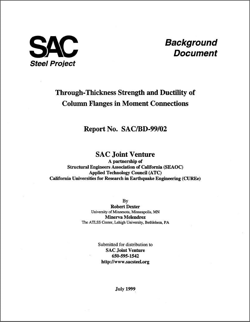 Through-Thickness Strength and Ductility of Column Flanges in Moment Connections