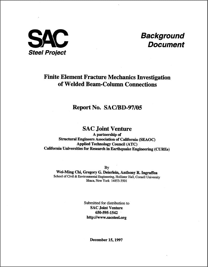 Finite Element Fracture Mechanics Investigation of Welded Beam-Column Connections